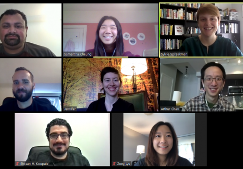 Students attending virtual conference